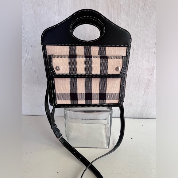 BURBERRY Check Jacquard Pocket Bag - Picture 4 of 17